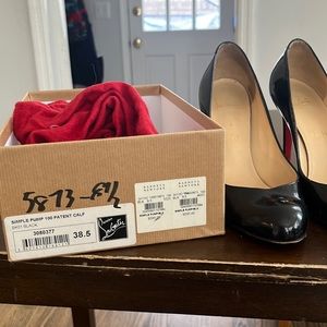 Christian Louboutin Simple Pump 100 Patent Size 38.5